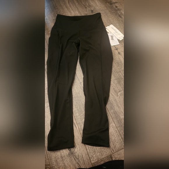 Absolutely Fit Black Leggings Tummy Control -NEW size small, Deep Pockets - Picture 2 of 7
